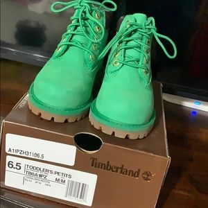 Green Limited Release Toddler Timberlands